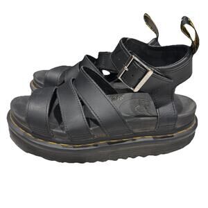 Dr. Martens Blaire Platform Black Chunky Strappy Sandals Womens Size US 5